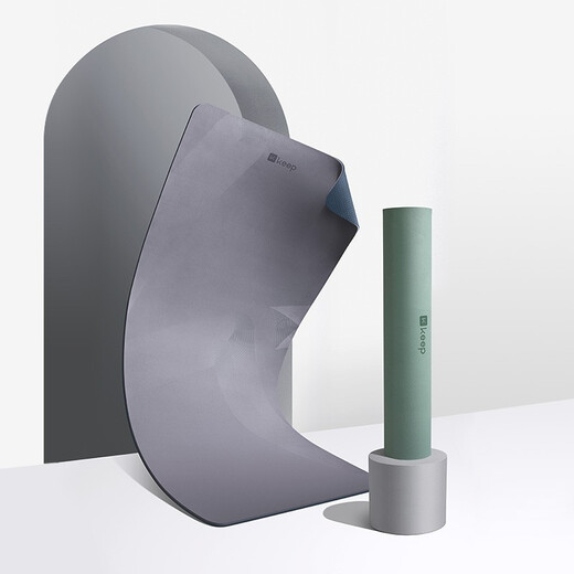 Keep Yoga Mat Fingerprint Grade Anti-Slip Widened Fitness Mat Thickened 183*80cm Jumping Mat TPE Sports Training Mat Upgraded Thickening Hibiscus Purple/Dark Blue-9mm