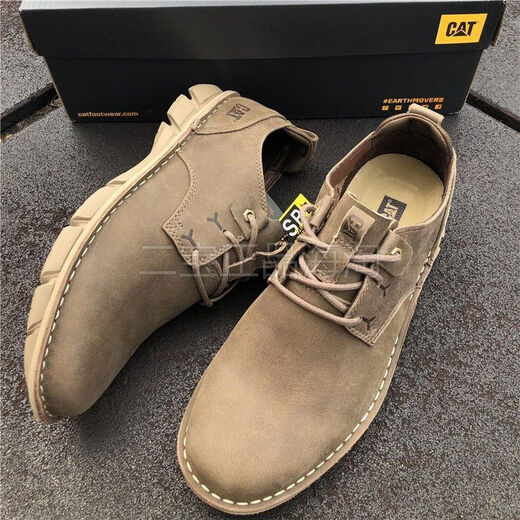 Carter CAT men's shoes, low top Martin boots, cow leather work shoes, men's spring and summer new casual shoes, brown 40
