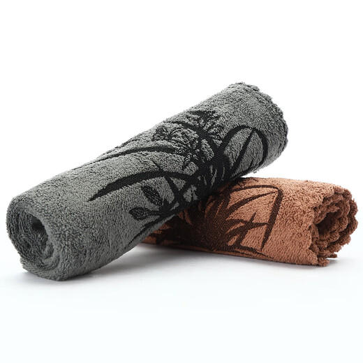 Tea Xiaoer Kung Fu tea towel, high-end tea cloth, water-absorbent and thickened, large strip of cloth, tea set towel, coffee table, tea table, tea table rag mat, brown + gray blue, 30*40cm, 2 packs