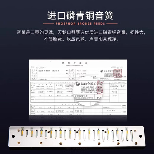 Swan Imported Cherry High-End 28-Loch Polyphonische C-Tune Mundharmonica Geschenk für Erwachsene Stress professionelle Leistung 24-Loch-Polyphonische A-Tune-Sandelholz-Geschenkbox + Begleitung u Festplatte