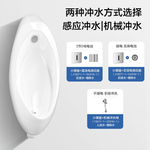 JOMOO (JOMOO) URINAL MAL MOUND CERAMIC URINAL Antibakterielles und geruchssicheres Induktionsmaschinerie Optional vertikaler Männer Urinal [handgepresstes mechanisches Urinal] 13071