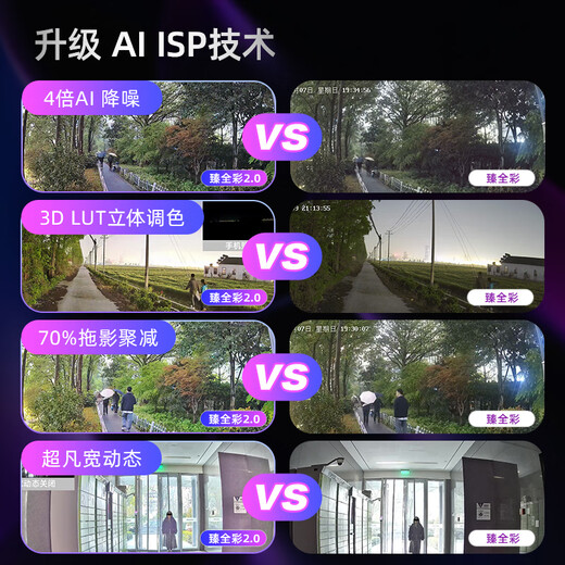 HIKVISION海康威视监控摄像头套装4路带2T硬盘400万臻全彩夜视高清室内室外监控器全套设备3T47SWDV3-L