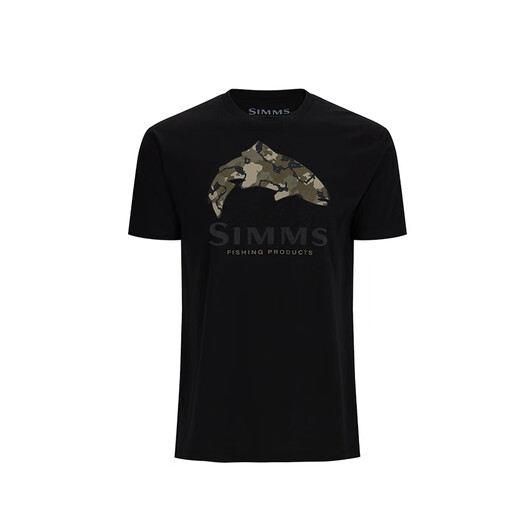 
SIMMS new short-sleeved T-shirt spring and summer breathable and comfortable boys fashion Luya outdoor fishing suit soft and comfortable quick-drying PG-14101 short-sleeved T-shirt black S