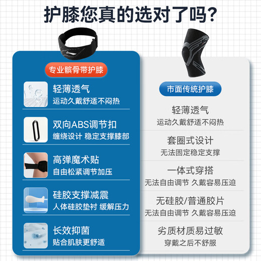 
Li Ning patella with knee pad running sports knee brace running badminton meniscus summer patella knee brace