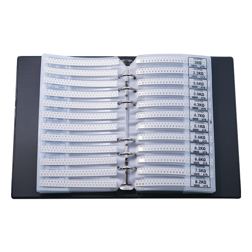 Throwing stones Chip resistor book Capacitor book Multilayer inductor book Electronic component sample book High-precision circuit experimental components 0805 170 kinds of resistance values 1% resistor book 1 box