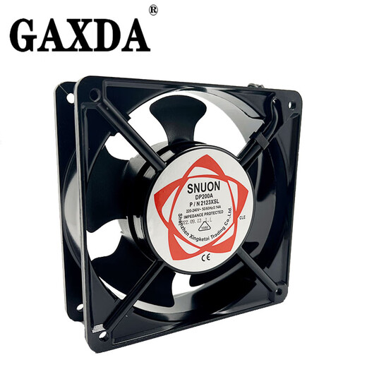 Snuon 12038 Kühllüfter 220 V DP200A 12 cm KTV -Kabine Kühllüfter Axial Flusslüfter 12 cm Lüfter + 1 Netto + 1 Staubabdeckung