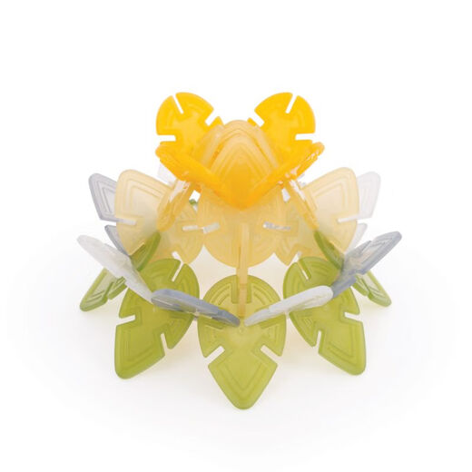 Guidecraft El juego natural de los niños de los niños SIDA ADSEÑOS Grandes copos de nieve de la hoja de plástico Bloques de construcción de la educación estética Bloques de la hoja Color natural G16833