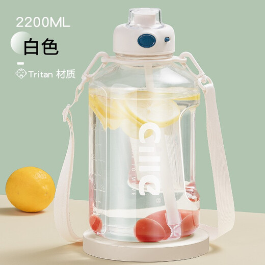 Xile extra large capacity water cup for men and women fitness tritan material plastic straw water cup with scale large capacity kettle