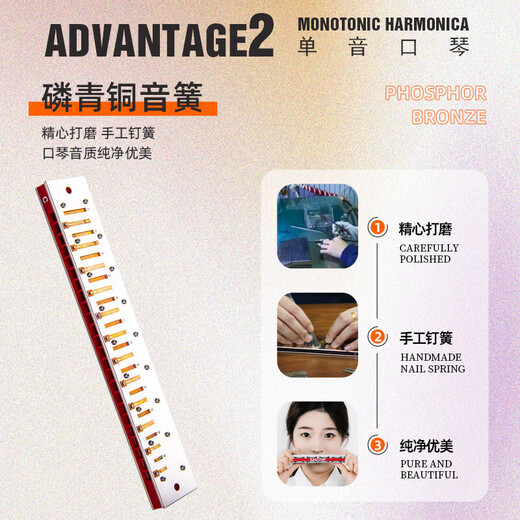 Ajuste de armónica de un solo hoyo oriental Ding Ding Ajuste ABCDEFG para estudiantes principiantes y profesionales para adultos Jugue T24 C Ajuste [Recomendado por principiantes]