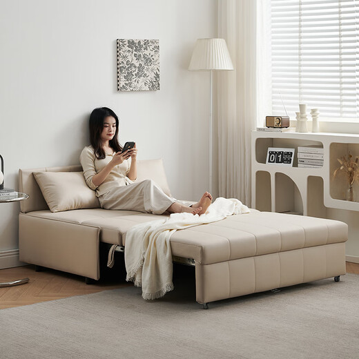 Winterbär modernes einfaches Sofa Bett falten doppelt gebrauchte Balkon kleines Wohnzimmer Renner Multifunktionslagerungssofa 155 cm Sofa Bett [kratzfeste Katzenkratzer] Latex + Schwamm + Violett