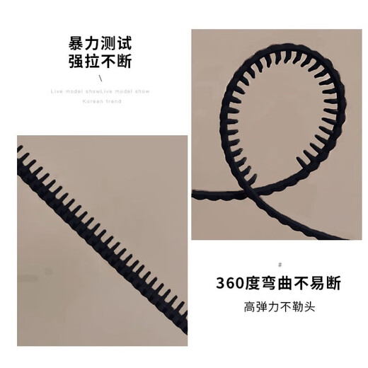Idel spring and summer hair hoop women's face wash special toothed anti-slip headband 2025 new broken hair sorting artifact headwear black hair hoop F2045