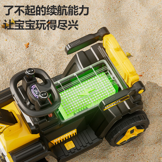 RWTW遥控挖掘机可坐人儿童玩具车电动挖土工程车可充电送男孩生日礼物 【豪华遥控双驱】奶咖色