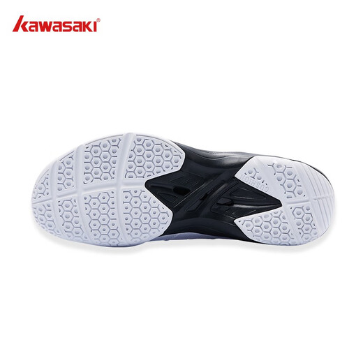 Kawasaki (KAWASAKI) badminton shoes are lightweight, fast, shock-absorbing, wear-resistant, anti-torsion, comfortable and breathable, splicing design, new style, unisex for men and women, A3316 white and black 41