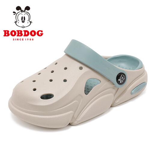 Babudou children's shoes boys' summer soft-soled clogs children's slippers 117542169 light hemp gray/water moon blue 34-35