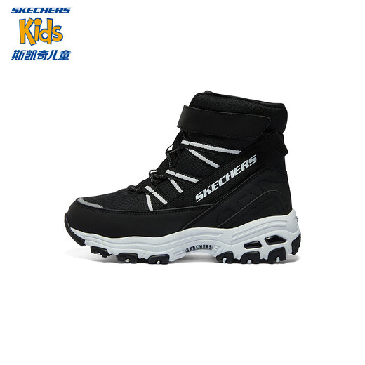 Skechers children's velvet boots warm cotton shoes boys and girls high short boots plus velvet snow boots 660092L