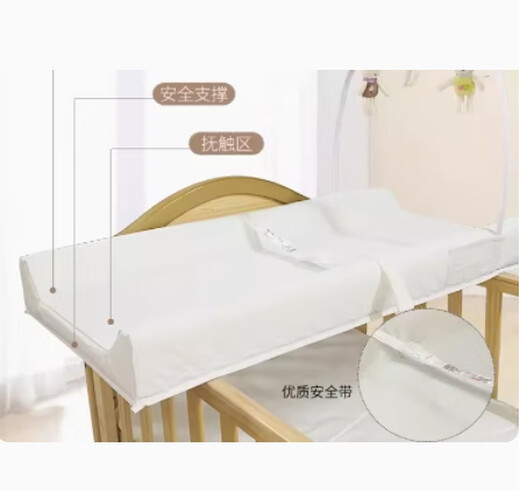Chuangjingyixuan Diaper Table, Baby Care Table, Bath Table, Nursing Table, Baby Changing Pad, Baby Touching Massage Pad, White Single Diaper Pad Can Be Suspended 80x40cm