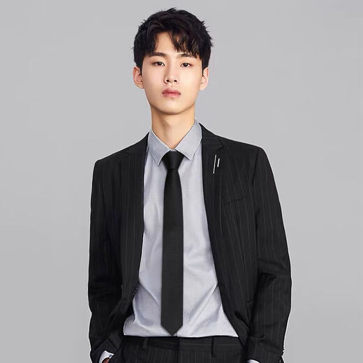 Woodpecker (TUCANO) black tie for men without a hit lazy zipper Korean version narrow and thin fashion formal wear hand-touch 6cm pure black (hot selling) hand-touch