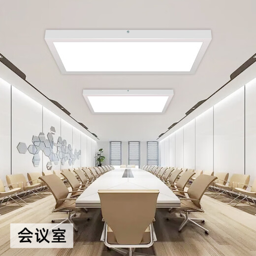 XMSJ明装8300x1200led平板灯600x600石膏吸顶水泥天花面板30*120吊灯 明装吸顶30x12048w白光
