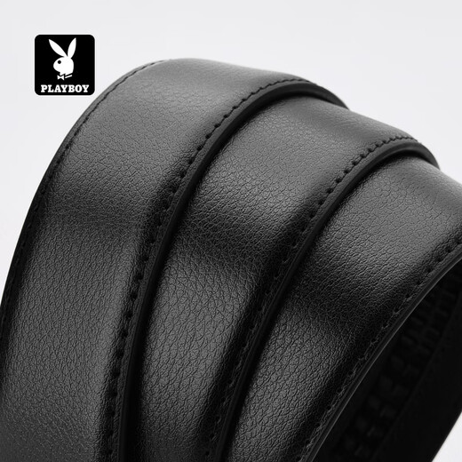 Playboy Belt Men's Cowhide Automatic Buckle Belt Men's Young and Middle-aged Belt Practical as a Birthday Gift for Husband and Boyfriend