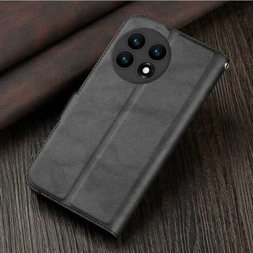 亚伊美 适用一加ACE2手机壳1加AEC2保护5G钱包皮套PHK110镜头全包翻盖式防摔oppo软o 单皮套*不配膜*【黑色】 一加 Ace 2
