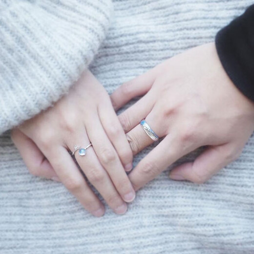 MZMZ I Will Have You for the Rest of My Life Couple PT950 Platinum Pair of Rings Adjustable Rings for Men and Women Love Birthday Gifts for Girlfriends and Wife Light Luxurious Style of You for the Rest of My Life Pair of Rings Exquisite Gift Box