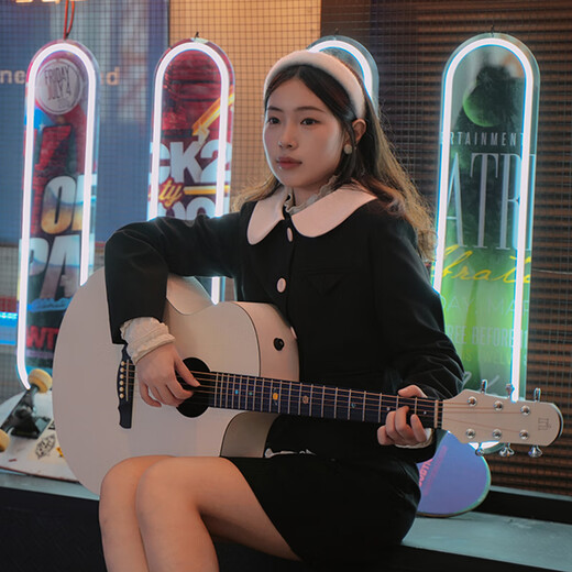 Natasha Mercury Beginner Folk Guitar HPL White High-Precision Guitar [Guitar Intelligence Agency] Mercury丨36-inch丨Notified Angle丨Original Sound Model