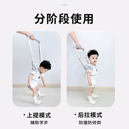 亨凯利宝宝学步带婴幼儿童防摔小孩学站神器走路辅助防勒婴儿牵引绳蓝
