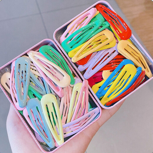 Duti Korean style children's hair accessories bb clip card for broken hair baby bangs clip side clip headband girl hair clip little girl hair clip solid color mixed set of 40 pieces