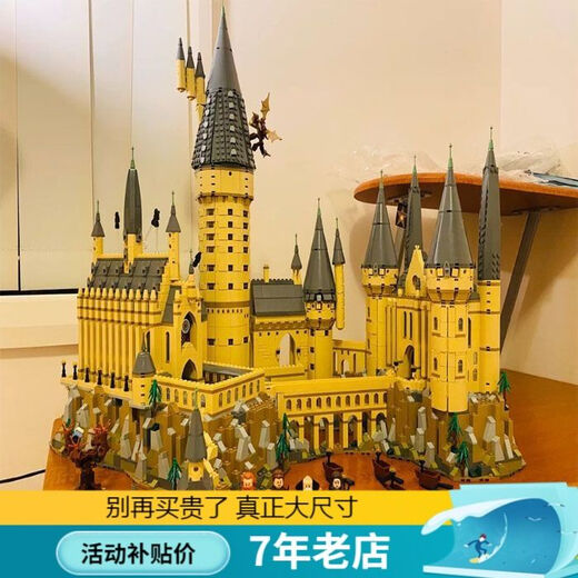 Le High Hogwarts Castle Building Blocks Magic Castle Model Architecture Boy 6-12 Puzzle-Montage-Spielzeug kleiner Schloss 3888 Partikel + 2 Figuren + Beleuchtung Countdown bis zum Ende des Subventionspreises [00:13:07]