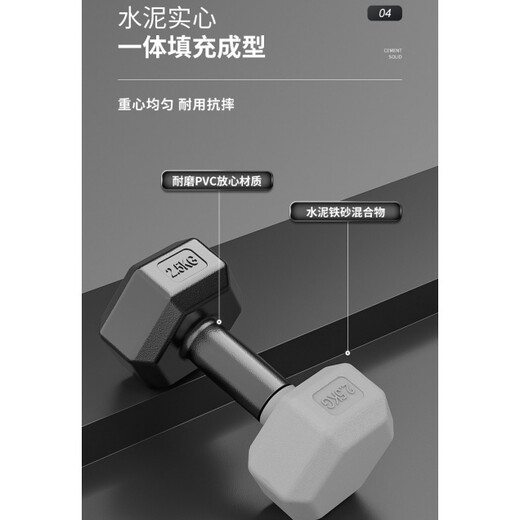 Haokehan Rubberized Dumbbells Men's Fitness Home Student Equipment Women's Fitness Home Equipment Arm Muscle Training Pair 2KG (Total Weight 4KG) Black