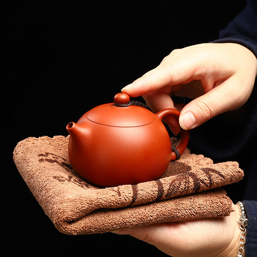 Tea Xiaoer Kung Fu tea towel, high-end tea cloth, water-absorbent and thickened, large strip of cloth, tea set towel, coffee table, tea table, tea table rag mat, brown + gray blue, 30*40cm, 2 packs