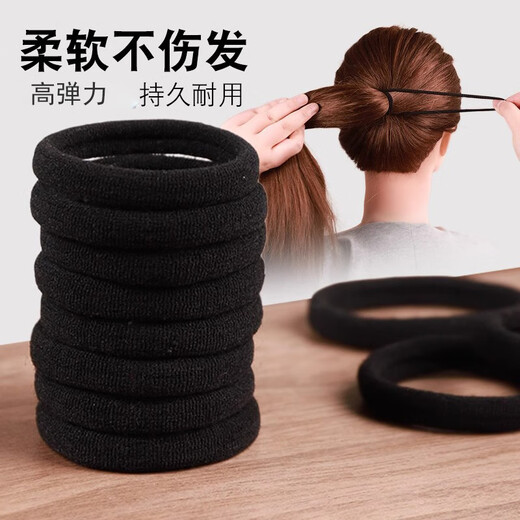 Jiuvia high ponytail hair rope hair rubber band for women 2024 new high-end head rope high elasticity and durable leather sheath hair tie headband JYFQ thickened and thick high elastic 10 pieces (packed in bags)