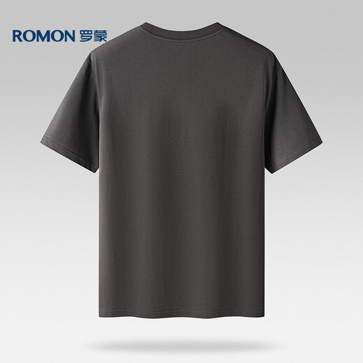 Romon Padre Day Gift Camiseta de manga corta Manura Summer Summer Seda de seda delgada Camisa de base transpirable Men 698 Gray 2xl