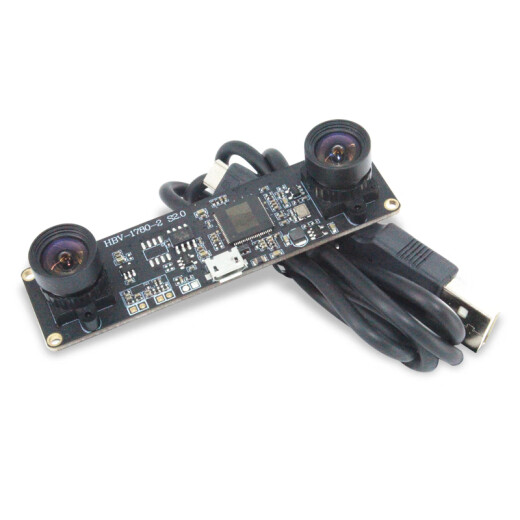 JEQLO 1-Megapixel 720p Fernglaskamera Synchronous dreidimensionaler Rekonstruktion OV9732 Hochdefinitionstiefe Erkennung VR Range-Testkamera USB-Modul 720p 100 Grad ohne Verzerrung/2,1 mm Standardkonfiguration