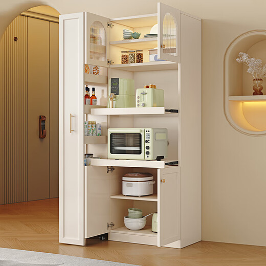 Xibao sideboard and wine cabinet integrated wall-mounted multi-functional solid wood storage cabinet modern minimalist living room tea cabinet kitchen cupboard sideboard 60*40*200-ecological board package installation