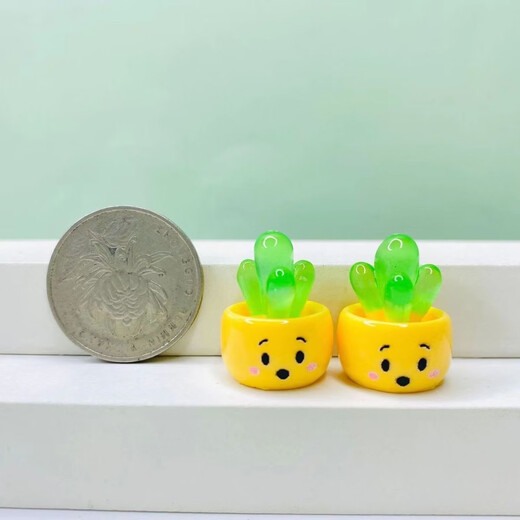 Luminöse Kaktus -Ornamente in der Autozentrum Konsole Dekoration DIY Accessoires Kinder Schüler belohnen kleine Geschenke leuchtend Cartoon Sukkulente Kaktus zufällig 10