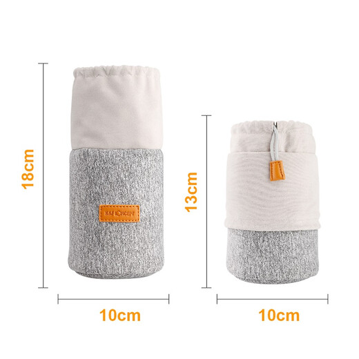 Zhuoer K&F Concept Lens Bag SLR Lens Storage Bag Outdoor Portable Micro Lens Storage Bag Liner Bag Lens Bag Tube Suitable for Canon Nikon Sony Gray