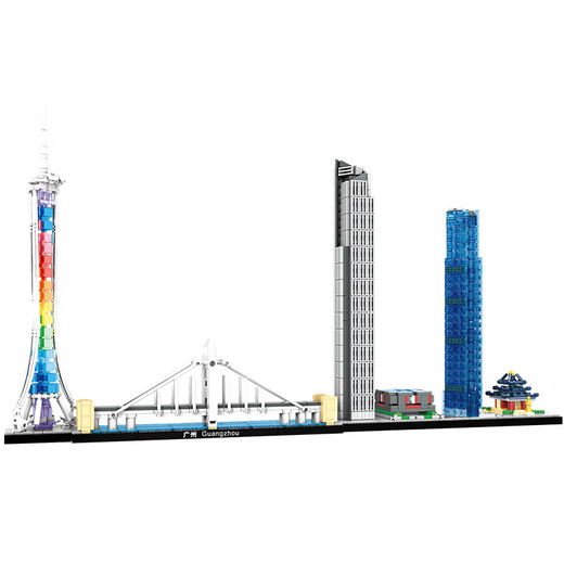 辉烈兼容乐高地标城市天际线广州塔高楼大厦街景摩天大楼建筑拼装玩具 都市-新加坡829颗粒 狮