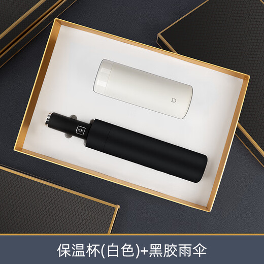 Zhongchen Star Souvenir Business Annual Meeting Gift Doctor's Day Gift Company Anniversary Souvenir Customized Thermos Cup for Customers White: Xiaomi Thermos Cup + Ten Bone Automatic Umbrella