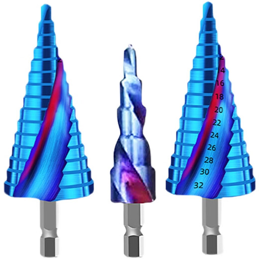 XJM35 cobalt-containing drill bit hexagonal shank step drill stainless steel hole expander iron plate opening drill bit for drilling three-piece set 4241