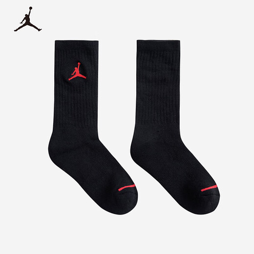 Jordan Nike AJ children's socks 3 pairs of men's and women's mid-length socks 2025 new youth sports socks Yanling Gray