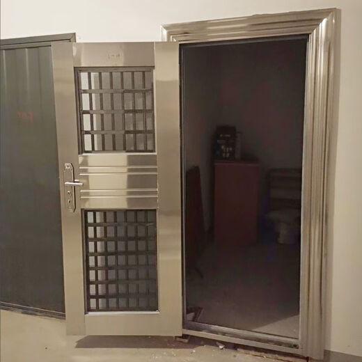 Qinkai изготовленная по индивидуальному заказу полустеклянная полноволновая защитная дверь из нержавеющей стали, дверь из нержавеющей стали 304, вход из белой стали, одна дверь, вентиляционная дверь, утолщенная дверь 860 * 2050, 304 утолщенная