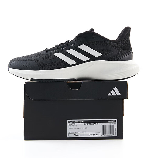 Adidas men and women running shoes summer anti-slip running sneakers IH6038 black size 36 UK3.5