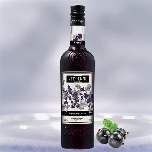 Vibrennili-Alkohol, Fruchtweinlikör, Weinbasiswein, französische Originalflasche importiert Fremdwein, klassischer Schwarz-Johannisbeer-Geschmack 700 ml, 1 Flasche