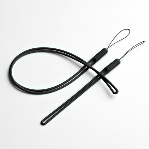 Dipur mobile phone lanyard short wrist anti-lost rope anti-fall sling wrist strap liquid silicone waterproof easy to clean mobile phone pendant black two pack