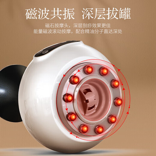 Oaks Gua Sha Instrument Electric Gua Sha Instrument Cupping Device Home Gua Sha Artifact Gua Sha Brush Negative Pressure Cupping Instrument Dredges Meridians and Removes Wetness All Over Body Practical New Year Gift for Parents Blue and White Porcelain 6-speed Adjustment + Top Ten Rigid Magnetic Heads + Deep Magnetic Wave Care