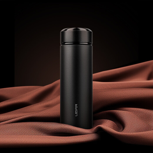 LEIDFOR T21 pure titanium insulated cup men's business car cup high-end water cup gift box tea cup matte black 550ml