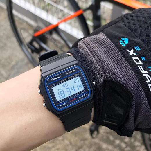 Casio Watch Fashionable Simple Retro Small Square Trendy Sports Versatile Electronic Watch Student Watch Examination Watch F-91W-1 Recommended by the Store Manager