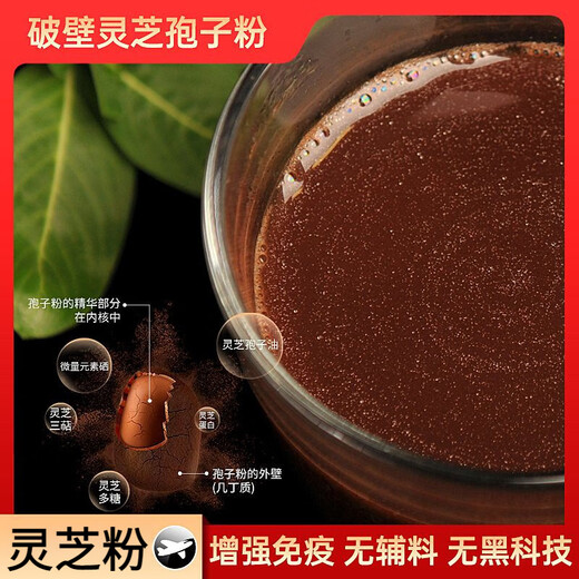 馨草纲目蓝帽认证灵芝孢子粉长白山破壁有机椴木富硒新粉林芝孢子粉增免疫 [授达旗舰]净2-5-1克高破壁+蓝帽有机 头道-破壁长白山-产地直发*每罐250g