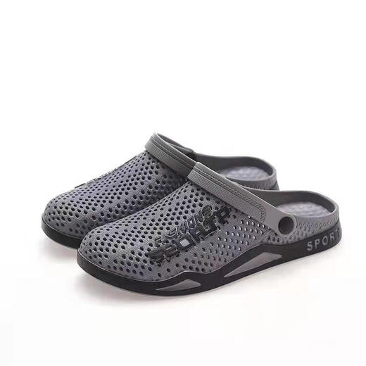 Luyiyahan Herren Schwein Käfigschuhe, Lochschuhe, zwei Strandschuhe, Hausschuhe, Sommerbeutel-Sandalen, Sandalen, Außensandalen, 3881 Grau 42